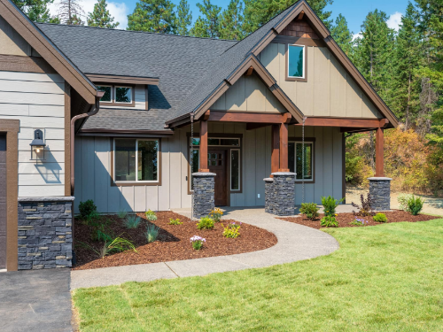 the front door of a new house