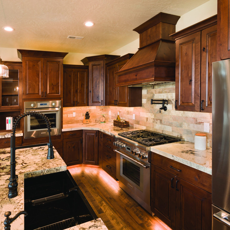 Shot of the Cornerstone home design kitchen, winner of the 2021 Parade of Homes